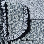 Blue Daisy pattern - Pioneer dress skirt apron bonnet clothing for LDS trek