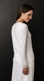 White Lace LDS Temple Dress