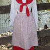 red pioneer skirt and bonnet