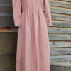 pink prairie dress and bonnet