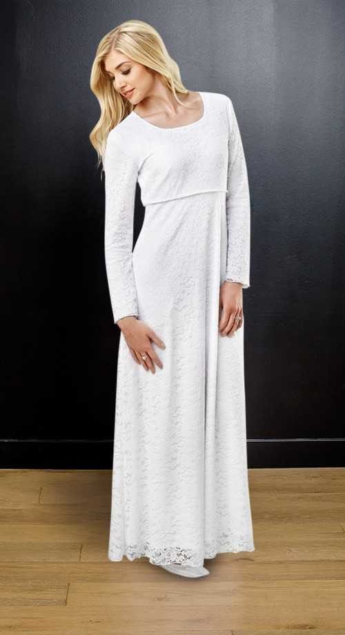 white stretch dress