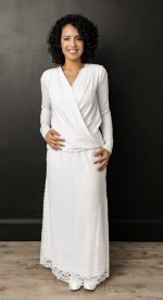 White Lace LDS Temple Skirt