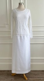 White Shantung Skirt