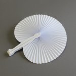 Pocket Fan LDS Temple white paper folding fan
