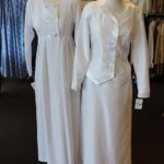 White LDS Temple Dresses Button Front