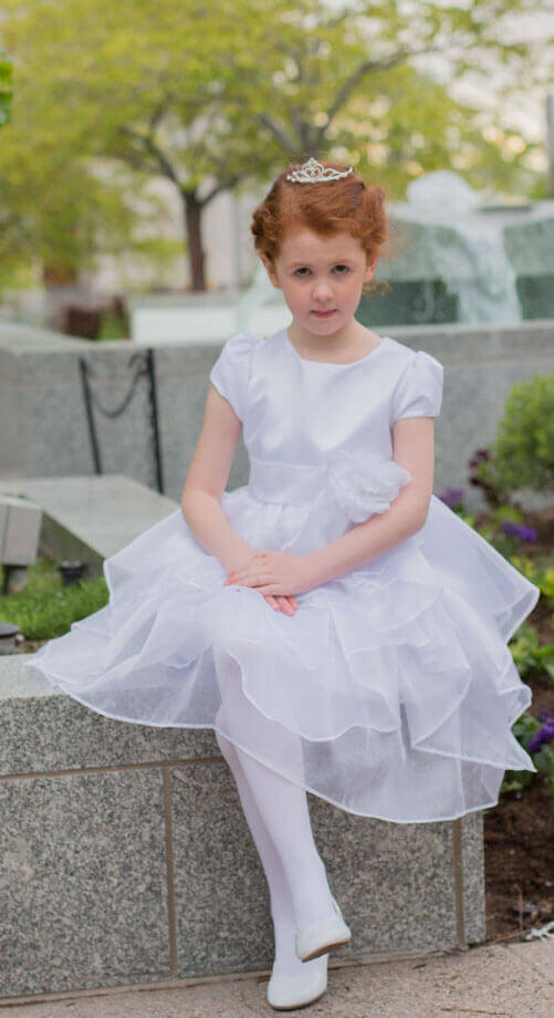 white elegance baptism dresses