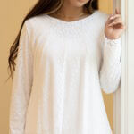 Windsor top white new LDS Temple top