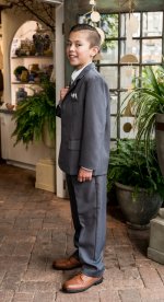 Grey best man suit for boys