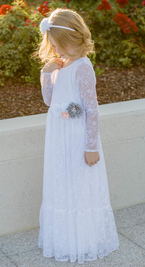 white baptism dress