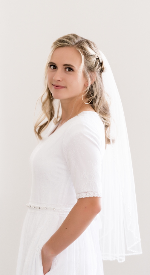 LDS Wedding Baptism and Temple Dresses White Elegance