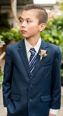 Boys blue suit for wedding