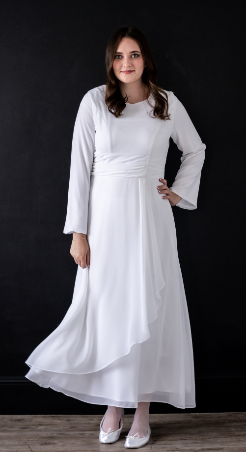 white elegance temple dresses