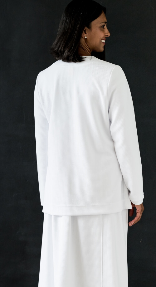 White 2024 temple sweater