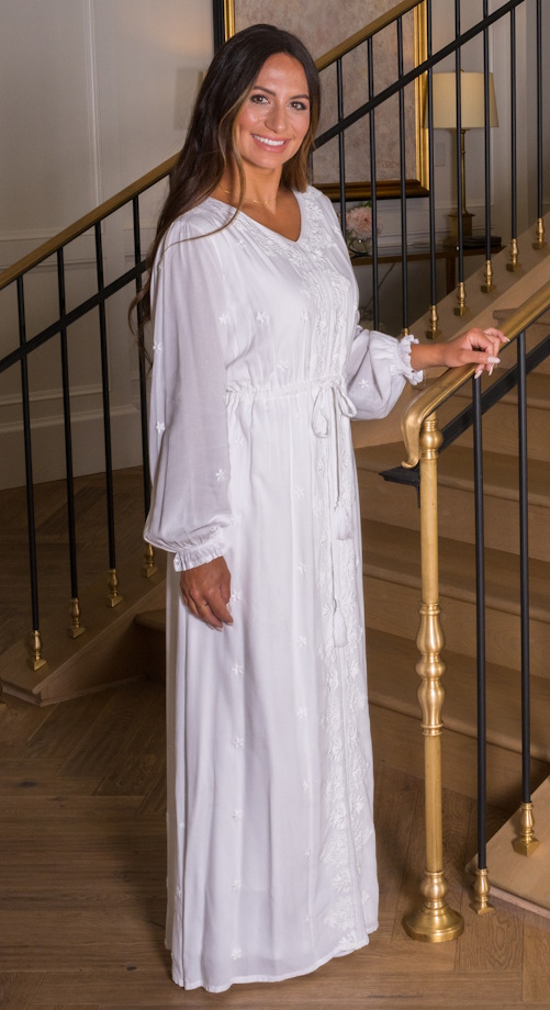 St. Augustine cotton temples dress embroidered