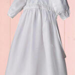 modest white LDS girls baby dress