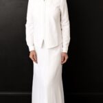 Georgette Skirt - Petite modest white lds temple dress skirt