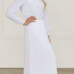 Hanover pleated skirt - White LDS Temple skirt for Mormon women