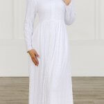 New Haven - White lace LDS temple dress