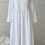 Cairo cotton knit dress with long sleeve pockets lds temple